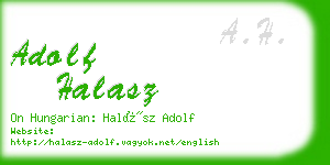 adolf halasz business card